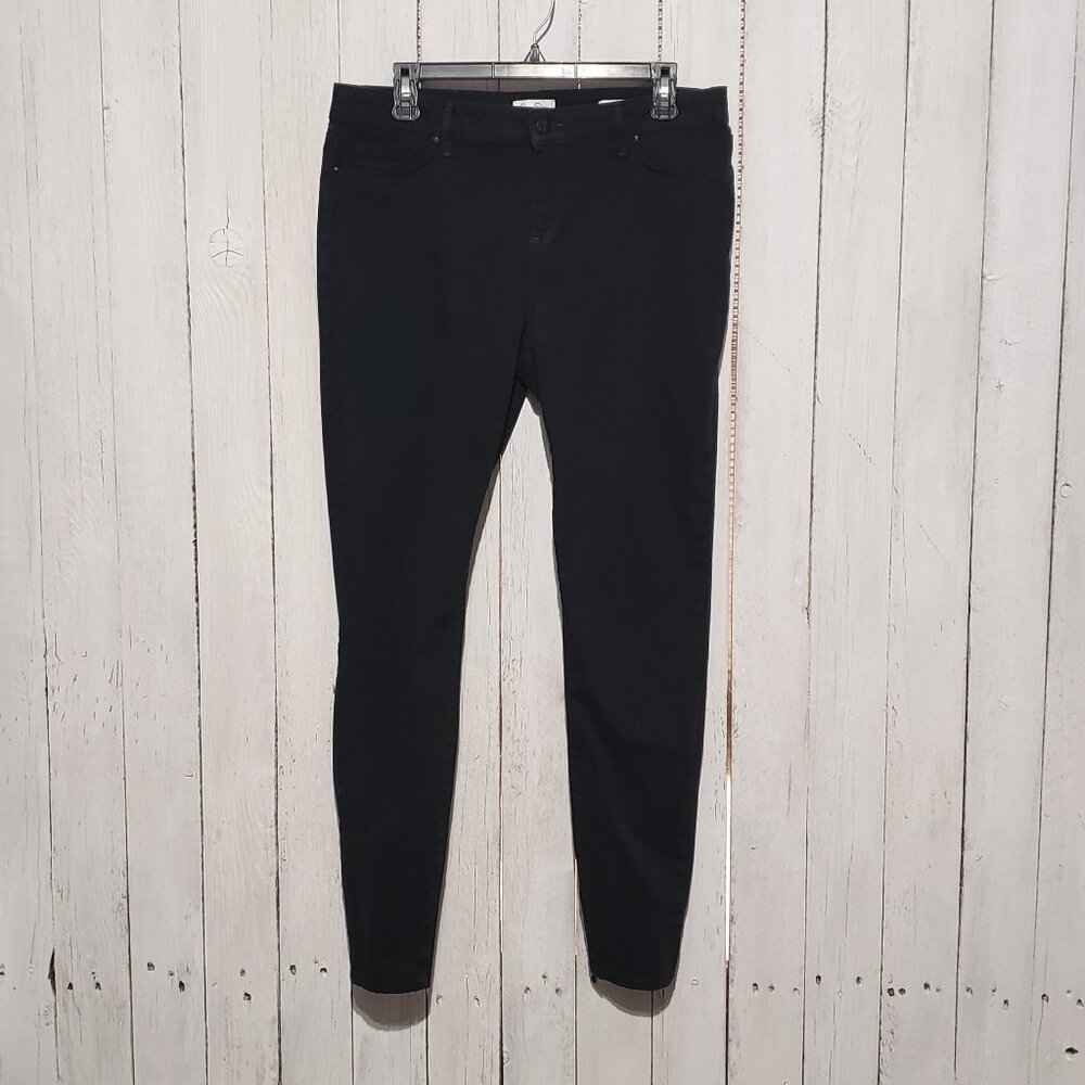 Jessica Simpson 14 32 Jeans Black Super Skinny Boho Grunge Gothic Punk Coastal